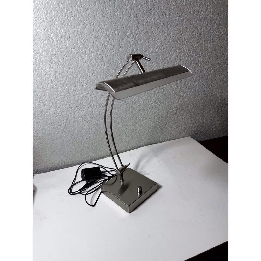 Adesso 5090-22 Esquire LED Desk Lamp 13-19in 9W Full Spectrum Brushed Steel Lamp